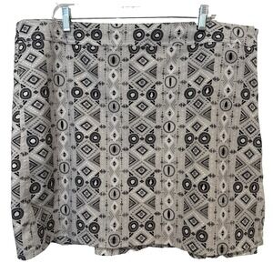 Rip Skirt Hawaii‎ Skirt Women XXL Big Beach Gray A Line Hook Loop Casual Floral